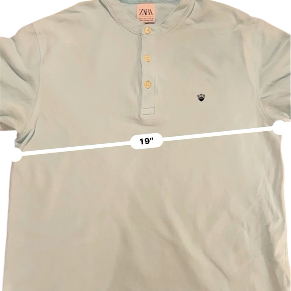 ZARA polo, short sleeves, button-front